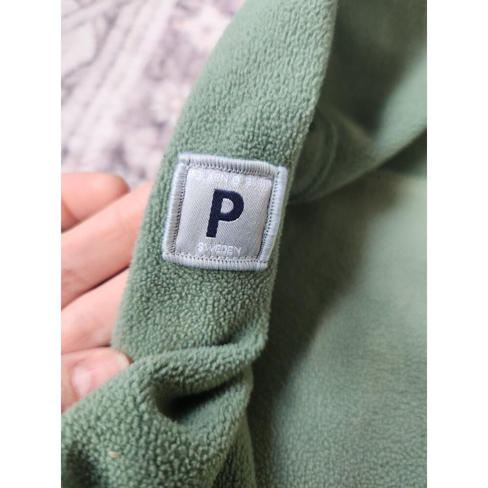 Polarn O. Pyret Sweden Youth 6-8 yrs. Green Fleece Full Zip Jacket - Picture 5 of 5